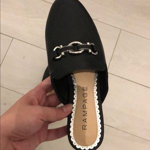 Black flats or loafers
